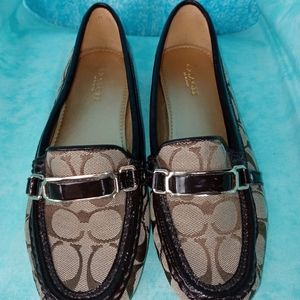 Coach Flynn Logo Loafers Size 6.5B Woman's